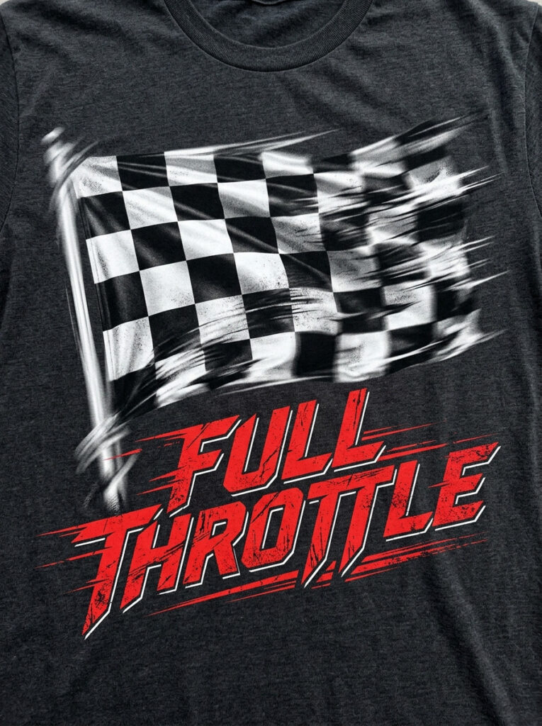 Full Throttle Checkered Flag T-Shirt