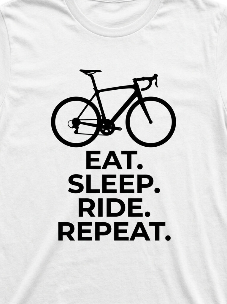 Eat. Sleep. Ride. Repeat. Cycling T-Shirt